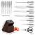 Import 13pcs Stainless Steel Kitchen Knife Set with Wooden Block from China