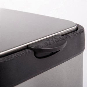 15L high quality trash can stainless steel garbage bin step dustbin can