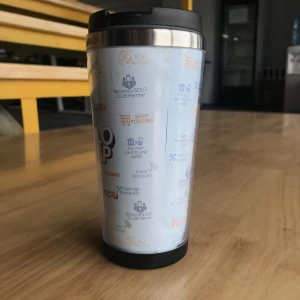 15oz/450ml storyboard double wall tumbler photo paper Insertable travel mug outside plastic inside stainless steel