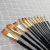 Import 15pcs/set short handle with black bag Art supplies wholesale artist paint brush with wooden handle from China