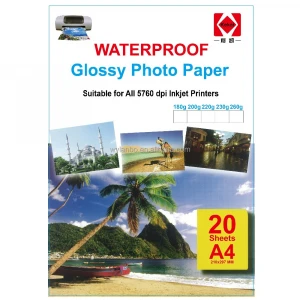 180gsm/200gsm/230gsm/260gsm glossy photo paper A4