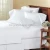 Import 180TC-220TC percale white bed sheet bed linen hotel bed sheets from China