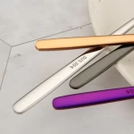 18/8 Stainless Steel Square Head Ice Spoon Household Dessert Titanium Mixing spoon Restaurant hotel coffee spoon