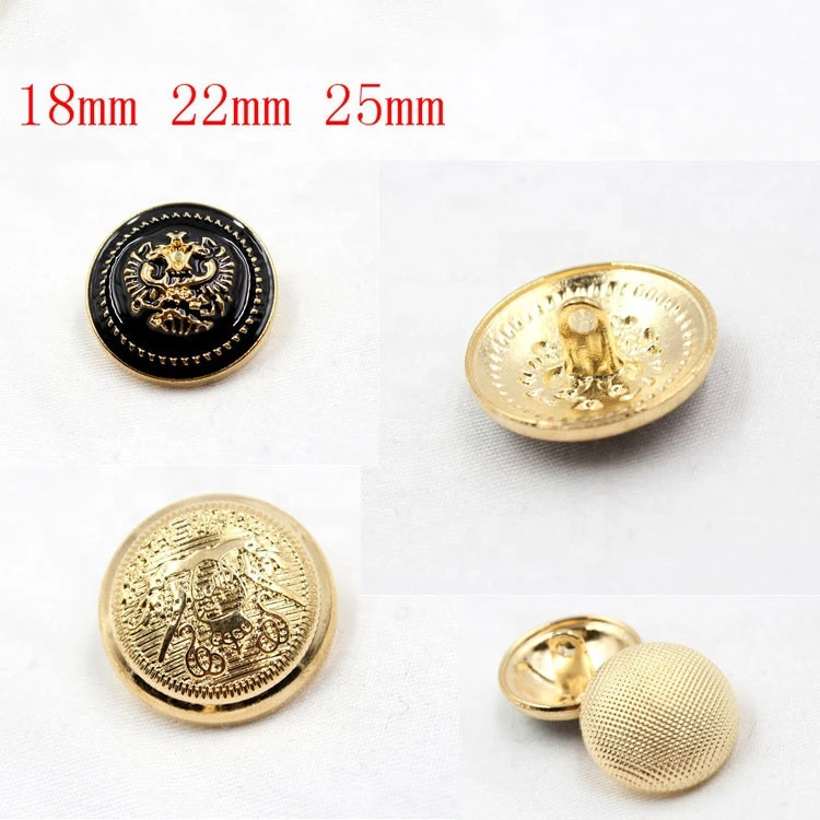 18mm 22mm 25mm Round Custom logo design stock metal snap buttons for clothing