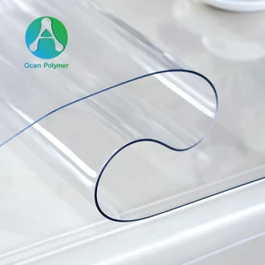 1mm, 2mm 5mm Thick Clear Transparent Crystal PVC Flexible Sheet For Table Mat