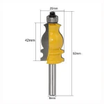 1PC 8mm Shank woodworking fishtail type hard alloy forming milling cutter Router head trimming woodworking milling cutter