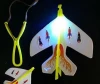 1pcs Stretch Flash Arrows Aircraft Catapult Flying Toys Helicopter Led Light Kids Light UP Toys random Color