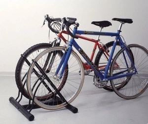 2 Bike Stand Garage Floor Storage Organizer New Two Bicycle Cycling Rack A15