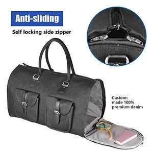 2 in 1 Convertible Travel Garment Bag Carry on Suit Bag Luggage Duffel