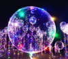 20 Inch High Quality Transparent Bobo Wedding Party Decoration LED Light Balloons