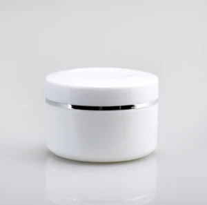 200ml 250ml 500ml Plastic PP white cosmetic jar / empty box container for body / face /facial / eye cream with sealing line