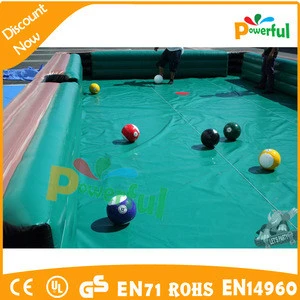 2016 Interactive human inflatable pool table game
