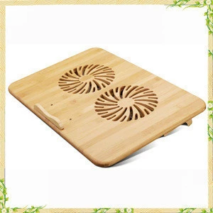 2016 new arrival bamboo laptop cooling pad for 14inch 15inch computer