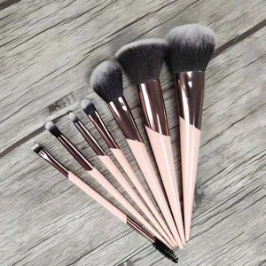2018 professional beauty makeup tools pink malaysia acrylic handle makeup brush set