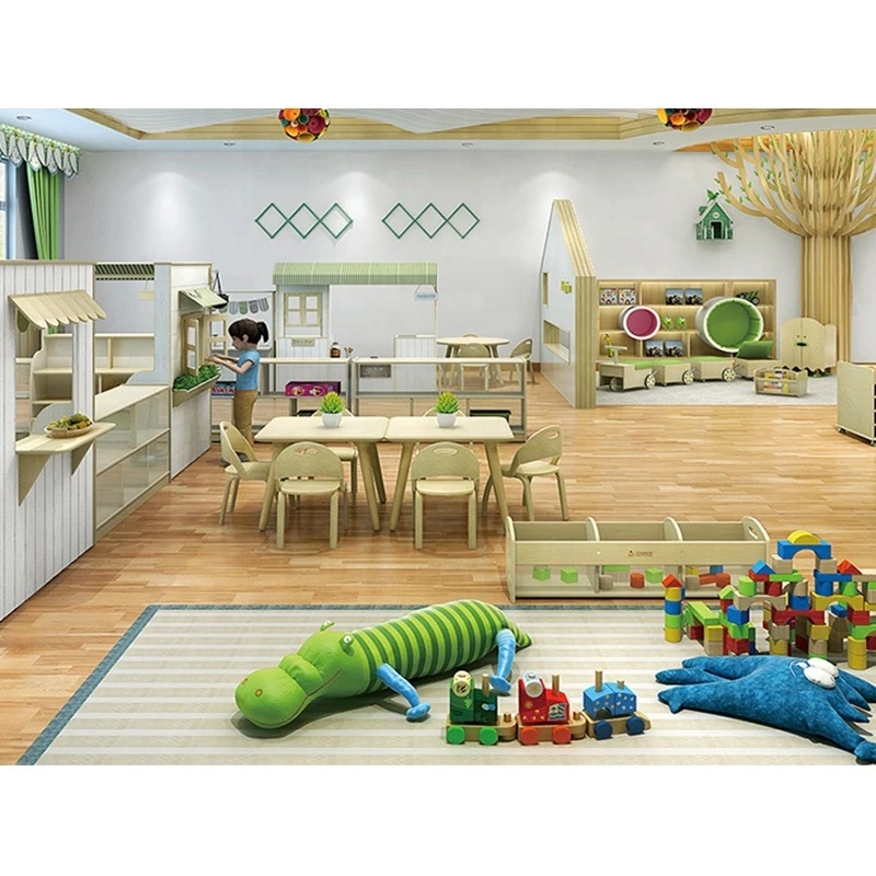 2020 High Quality Amerian Style Reggio Montessori Daycare School Furniture Children Tables and Chairs Preschool Furniture Sets