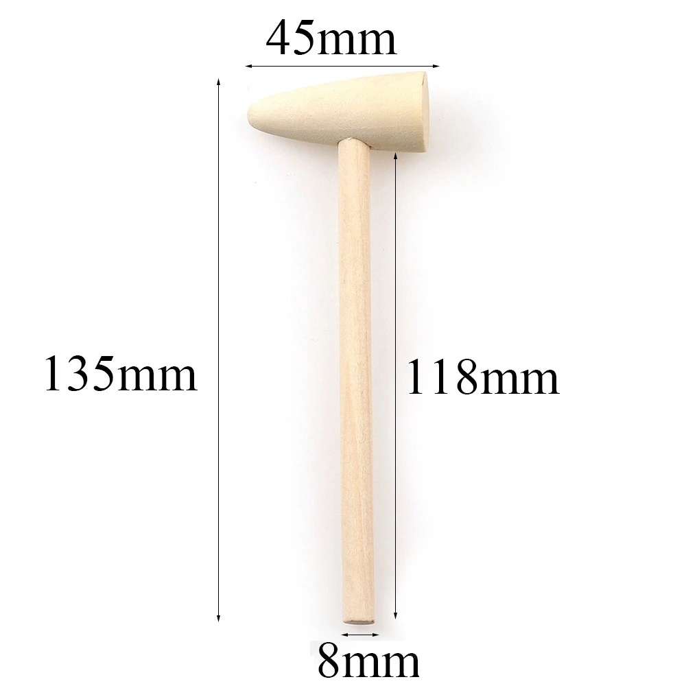 2020 New Small Wholesale Solid Wood Mini Little Wooden Mallet Hammer Toy For Chocolate
