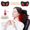 2021 Ce Electric Rechargeable Wireless Products 3d Smart Shiatsu Body Vibrating Kneading Neck Massage Pillow for Car