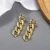 Import 2021 Trendy Earrings Golden CCB Chain Acrylic Diamond Drop Earrings 925 Silver Needle Earrings from China