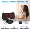 2021trending products digital clock silent clock large-screen red  USB charging mult function electronic clock 7color alarm cloc