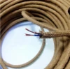 2*0.75mm Environmental Friendly Natural Hemp Fabric Linen Electrical Cable Textile Wire for Decorative Pendant Light