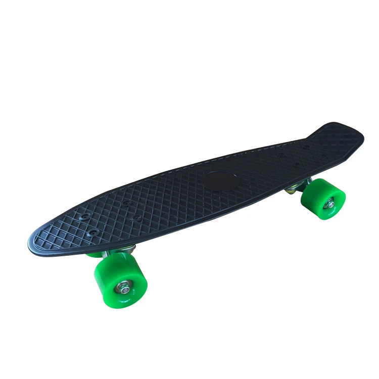 22 Inches Four-wheel Cruiser plastic Skateboard Longboard Skate Board with PU Wheels