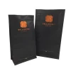 250g 500g 1kg Ground Coffee Packaging Bags Matte Black Foil Mylar Bag Flat Bottom Pouch  with Pull Tab Zipper