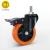Import 3 4 5 inch medium duty screw type caster wheel Double Ball Bearings side brake polyurethane caster wheels from China
