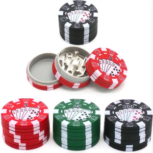 3 Layers Poker Chip Style Metal Tobacco Spice Herb Weed Grinder Herb Grinder Manufacturers