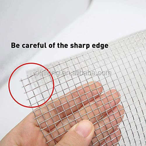 30 x 21 cm 20 Mesh 304 Stainless Steel Woven Wire Mesh Sheet / Metal Security Mesh
