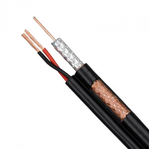 305m RG59 with Power CCTV Camera RG59 2c Siamese Coaxial Communication Cable Manufacture Price Rg59 2dc 1000ft Black White