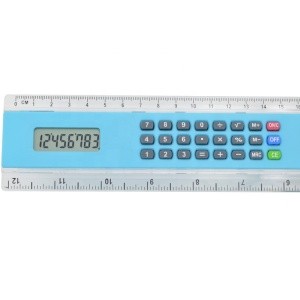 30cm 12inch New gift compact school student use multi-function scale ruler protractor 8 digits office ruler calculator