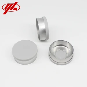 32mm Flat Grey Unsmooth Aluminum-Plastic Combination Flip Top Caps Seal for Medicine Vial