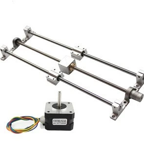 3D Printer guide rail sets T8 Lead screw length 400mm + linear shaft 8*400mm+KP08 SK8 SC8UU+ nut housing +coupling + step motor