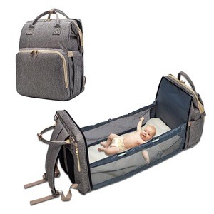 4 In 1 Multifunctional Baby Diaper Bag Backpack Bed Crib Baby Sleeping Bag For Travel Bed Diaper Pad Stroller Organizer In Stock