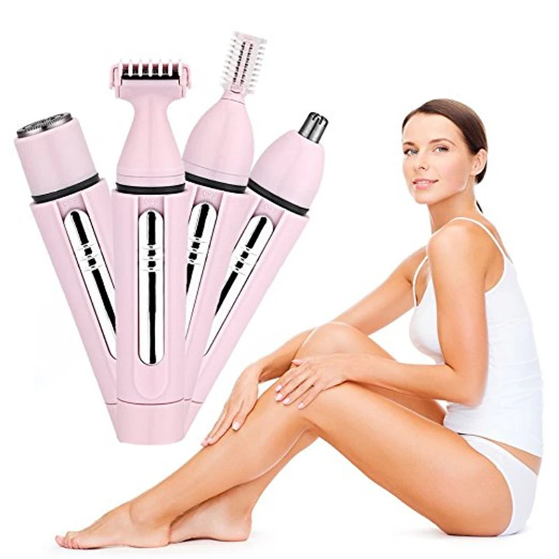 4 in 1 replace shaver head cordless electronic hair epilator shavers hair removal shaver 2020 for lady