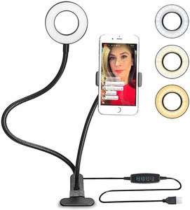 4 inch ring light LED Light Selfie Portable Beauty Makeup Light Photography Flash Camera Bright Lamp For Mobile Phone