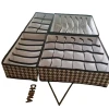 4 Pieces Wave pattern thousand bird grid pattern Drawer Underwear Organizer Divider Fabric Foldable Woven  Underwear Storage Box