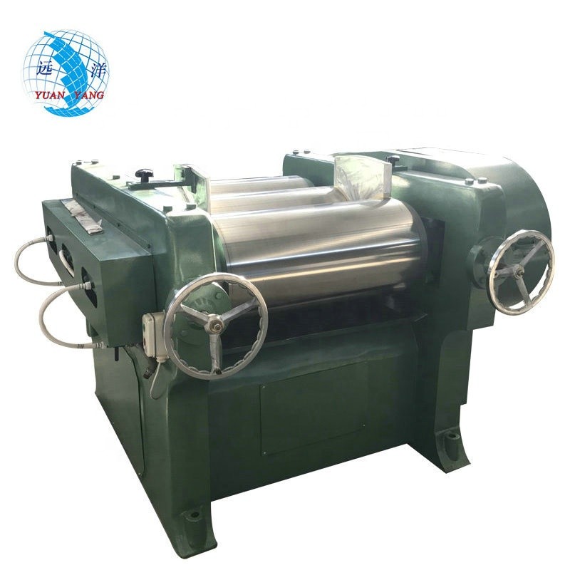 400-500 kg/hour Plastic production Three roller Grinding mill machine
