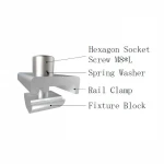 40mm Aluminium 6005-T5 extrusion Solar panel component solar rail clamp for solar mounting system