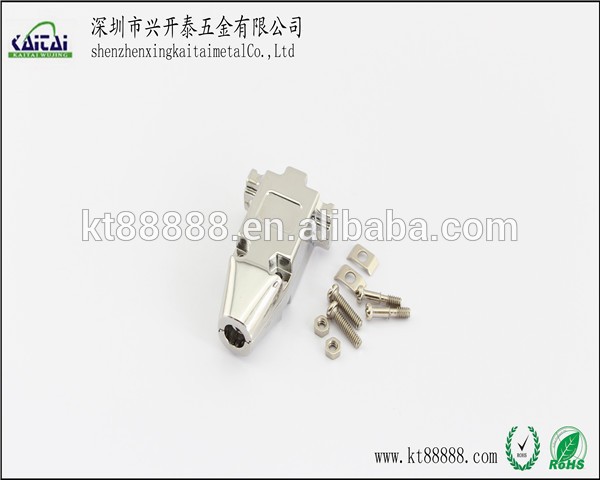 45 degree d sub9 pin metal cover connector