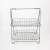 Import 550-72 home decor 2 tier collapsible metal magazine rack wire newspaper holder for display from China