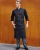 Import 65/35 Poly Cotton Material Black Chef Coat Chef Jacket Chef Uniforms Supply from China