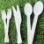 Import 6inch wooden spoon fork knife 100PCS within opp bag party disposable compostable bread steak salad cake dessert  appetizer soup from China