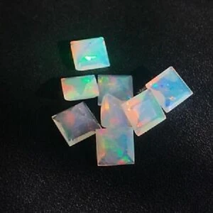 6mm Natural Ethiopian Opal Princess Cut Loose Gemstones Wholesale