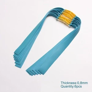 6pcs Slingshot Hunting Flat Rubber Band Thickness 0.5-0.8mm Catapult Natural Latex Flat Elastic Resilient for Shooting