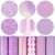 Import 6pcs/set light purple glitter patent litchi faux leather sheets for girls DIY bows and earrings making from China
