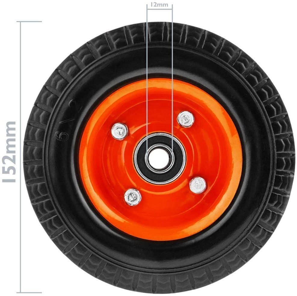 6X2 castor wheels PU tire wheels