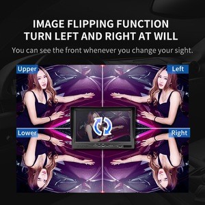 7 inch sunhat shape car display Universal car truck rearview TFT LCD Monitor 4 channel video input monitor