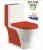 Import 8881BL European standard white and black color bathroom porcelain toilet from China