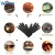 Import 932 F Extreme Black Aramid Silicone Pattern Palm Oven Mitts Cook Bake Grill Barbecue BBQ Gloves from China